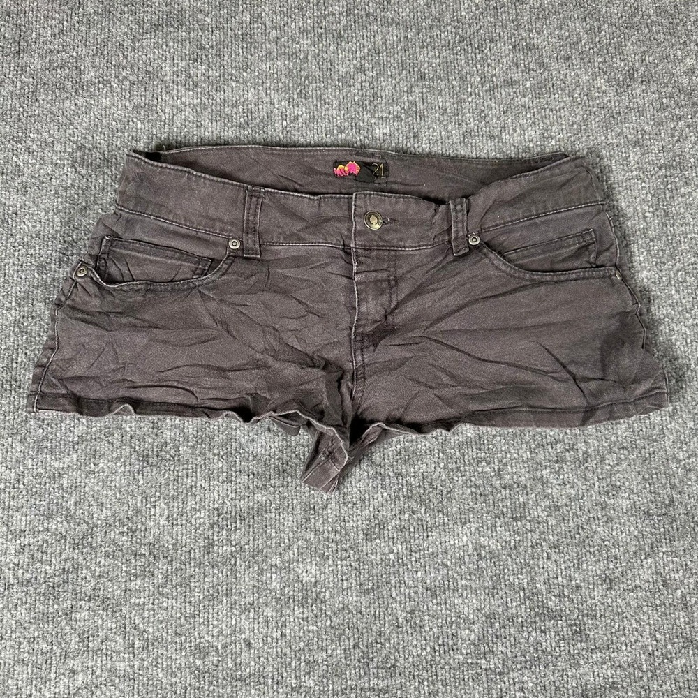 Forever 21 Shorts Womens Size 29 Grey Denim Low Rise Stretch Casual Summer